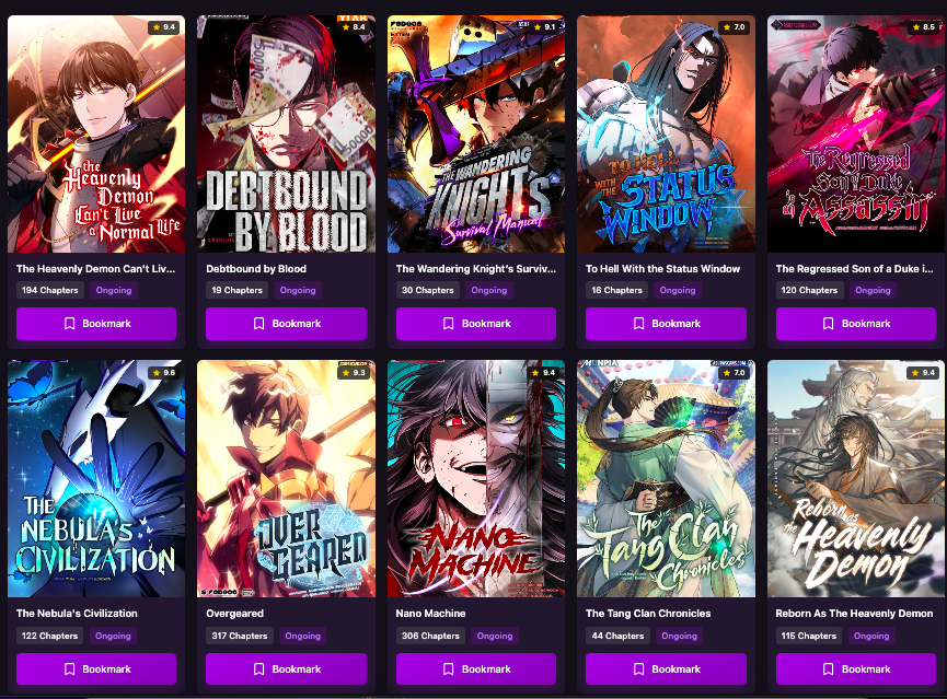 AsuraScans Reading Experience - Manhwa Reader